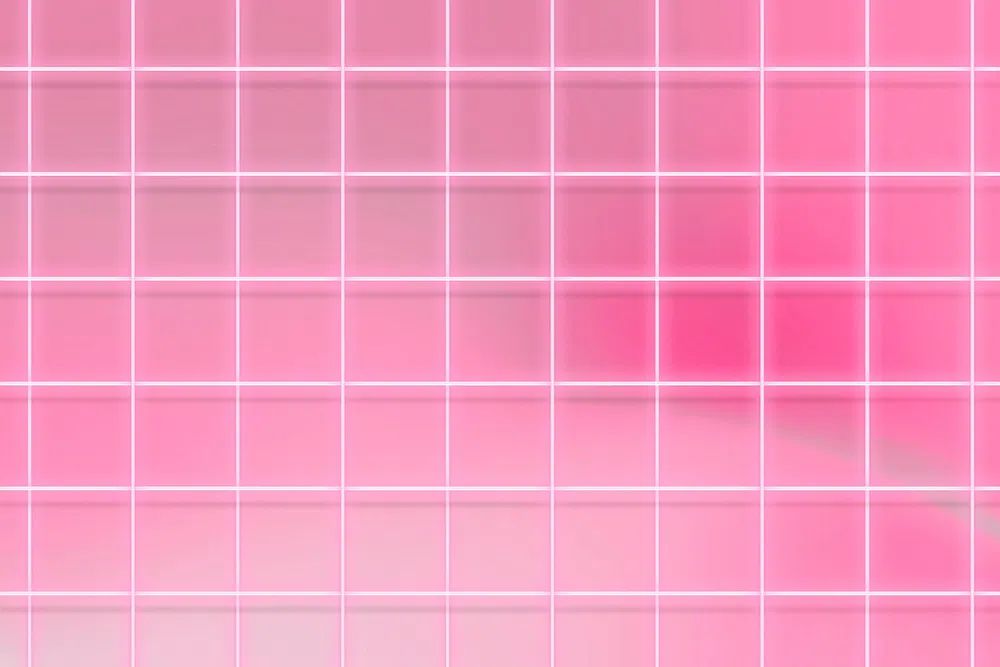 Neon pink grid patterned background. poster detail