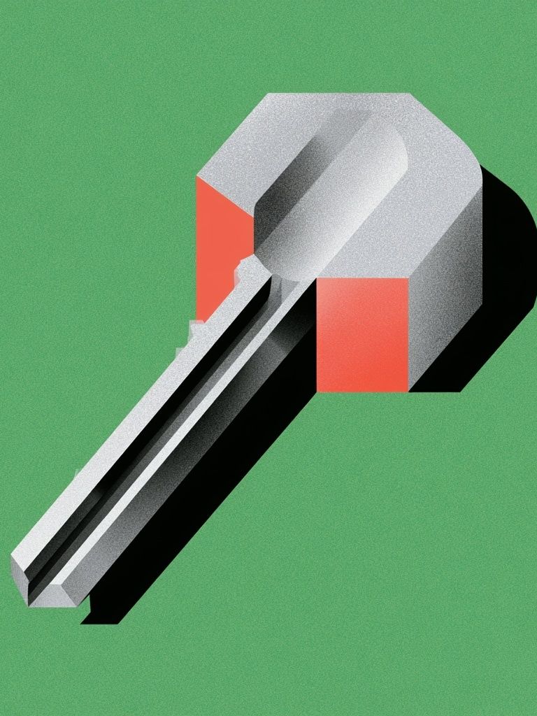 Geometric Key Abstract Poster. poster detail