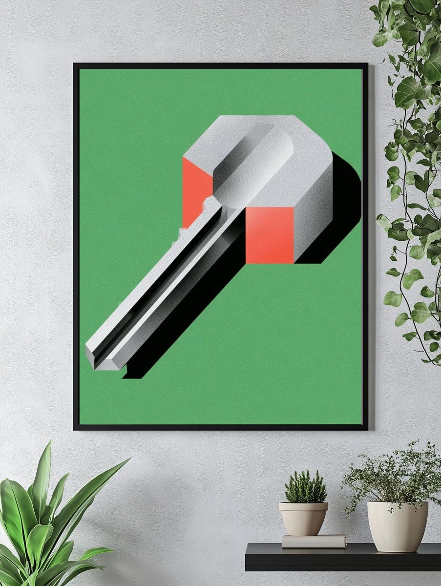 Geometric Key Abstract Poster. — room view 4