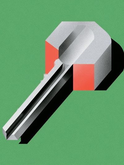Geometric Key Abstract Poster. poster