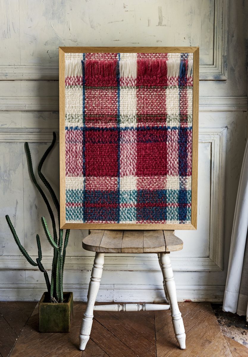 Plaid Textile Texture Print. — room view 1