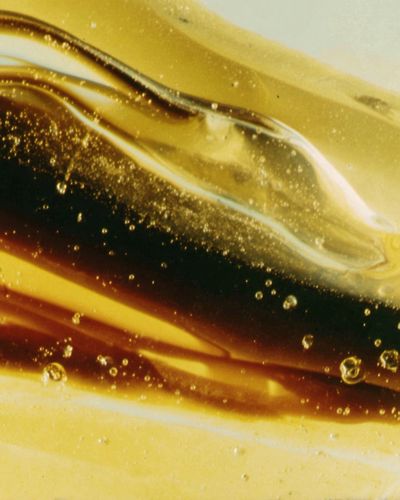 Golden Liquid Abstract Poster. poster