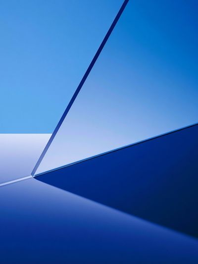 Blue Geometric Abstract Poster.