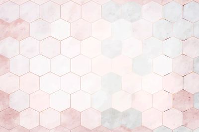Hexagon pink marble tiles patterned.