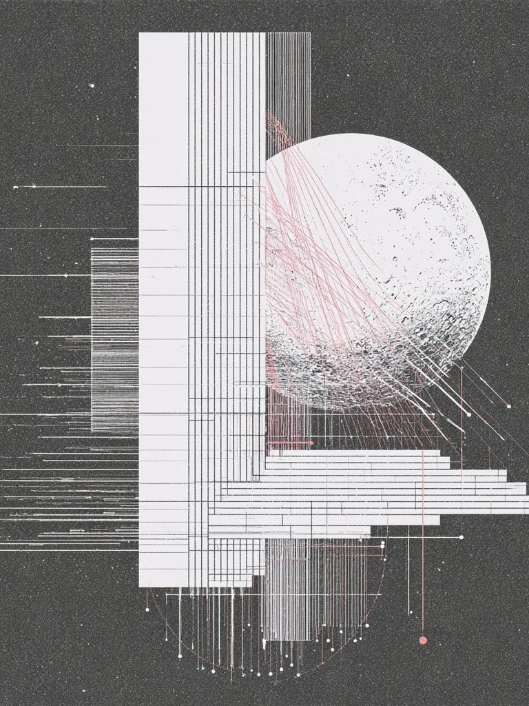 Geometric Orbit Abstract Poster. poster — abstract art