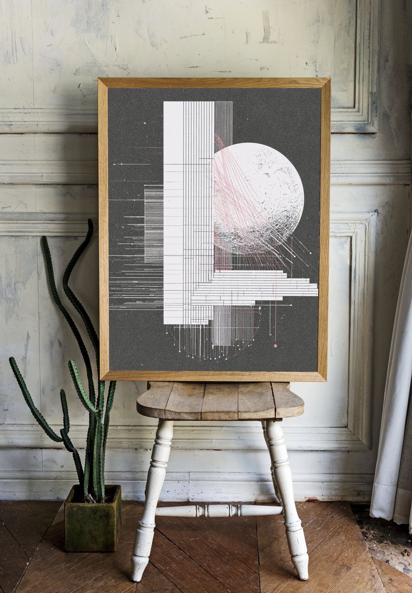 Geometric Orbit Abstract Poster. room preview
