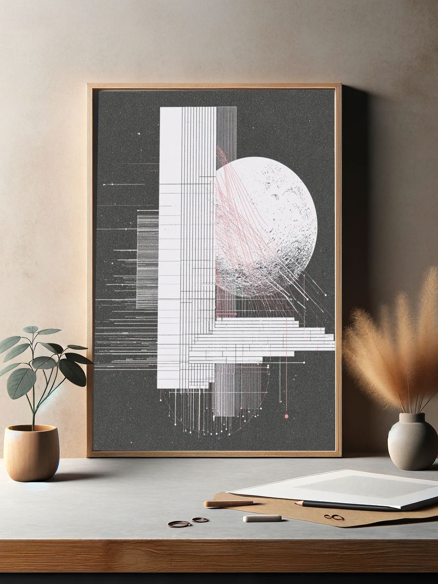 Geometric Orbit Abstract Poster. — room view 2