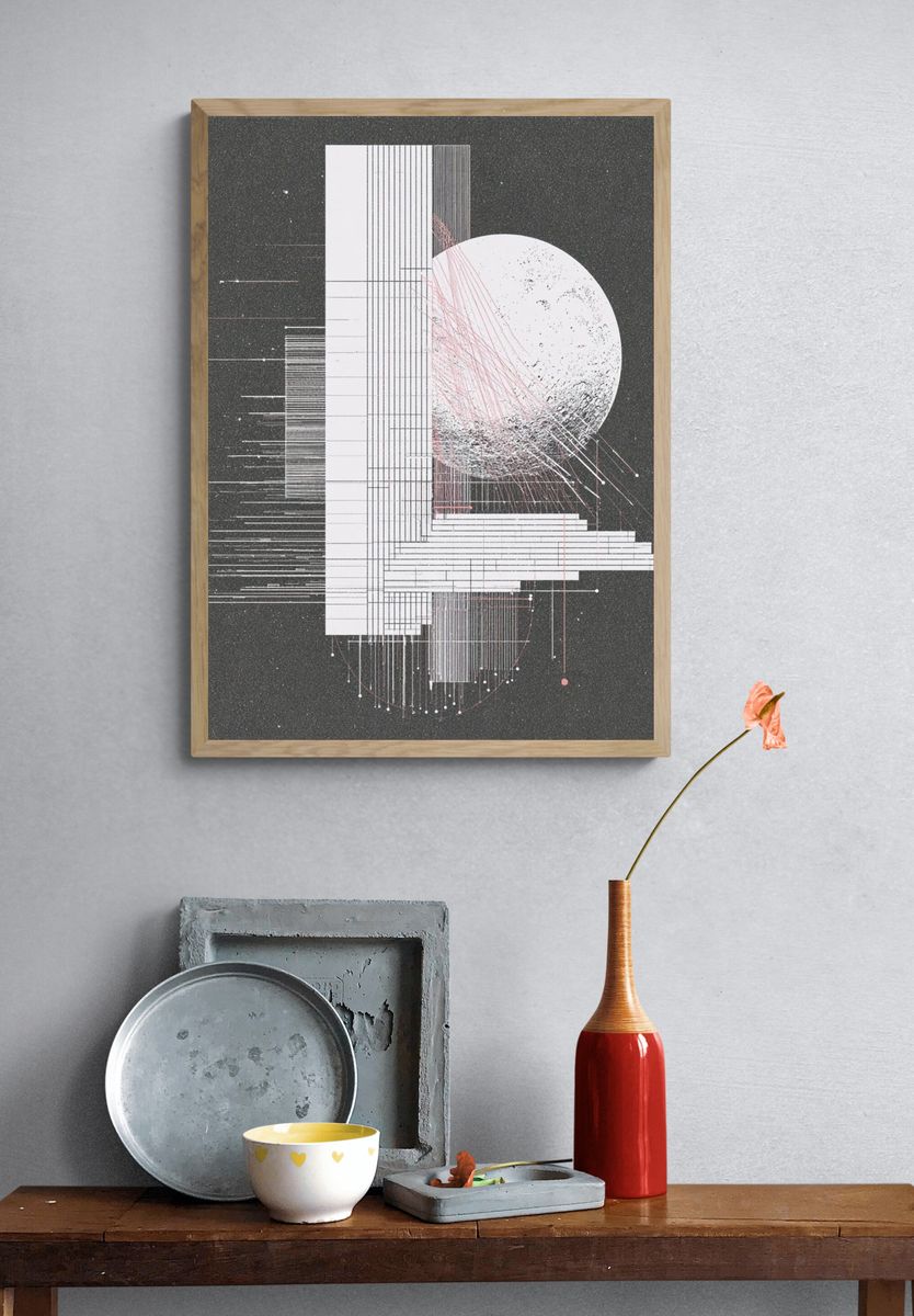 Geometric Orbit Abstract Poster. — room view 3