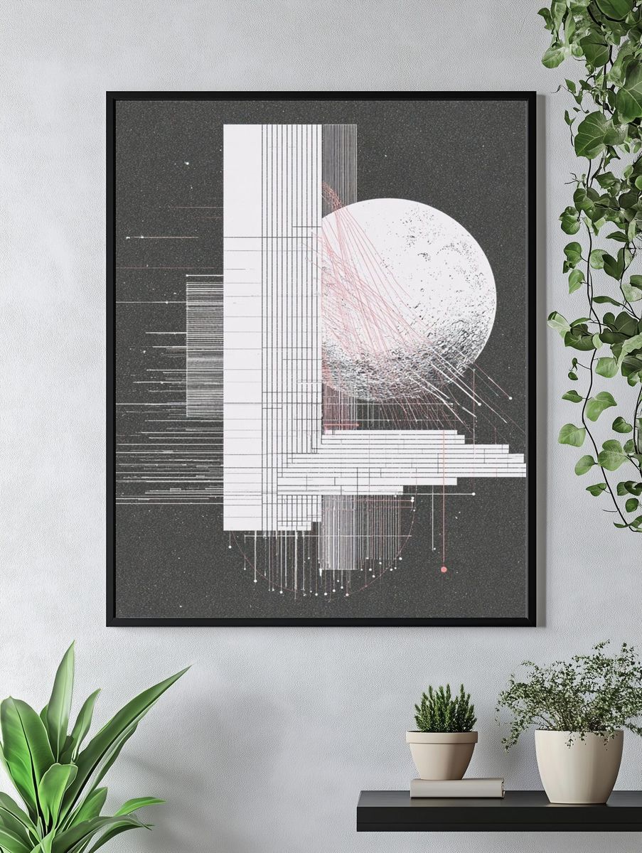 Geometric Orbit Abstract Poster. — room view 4