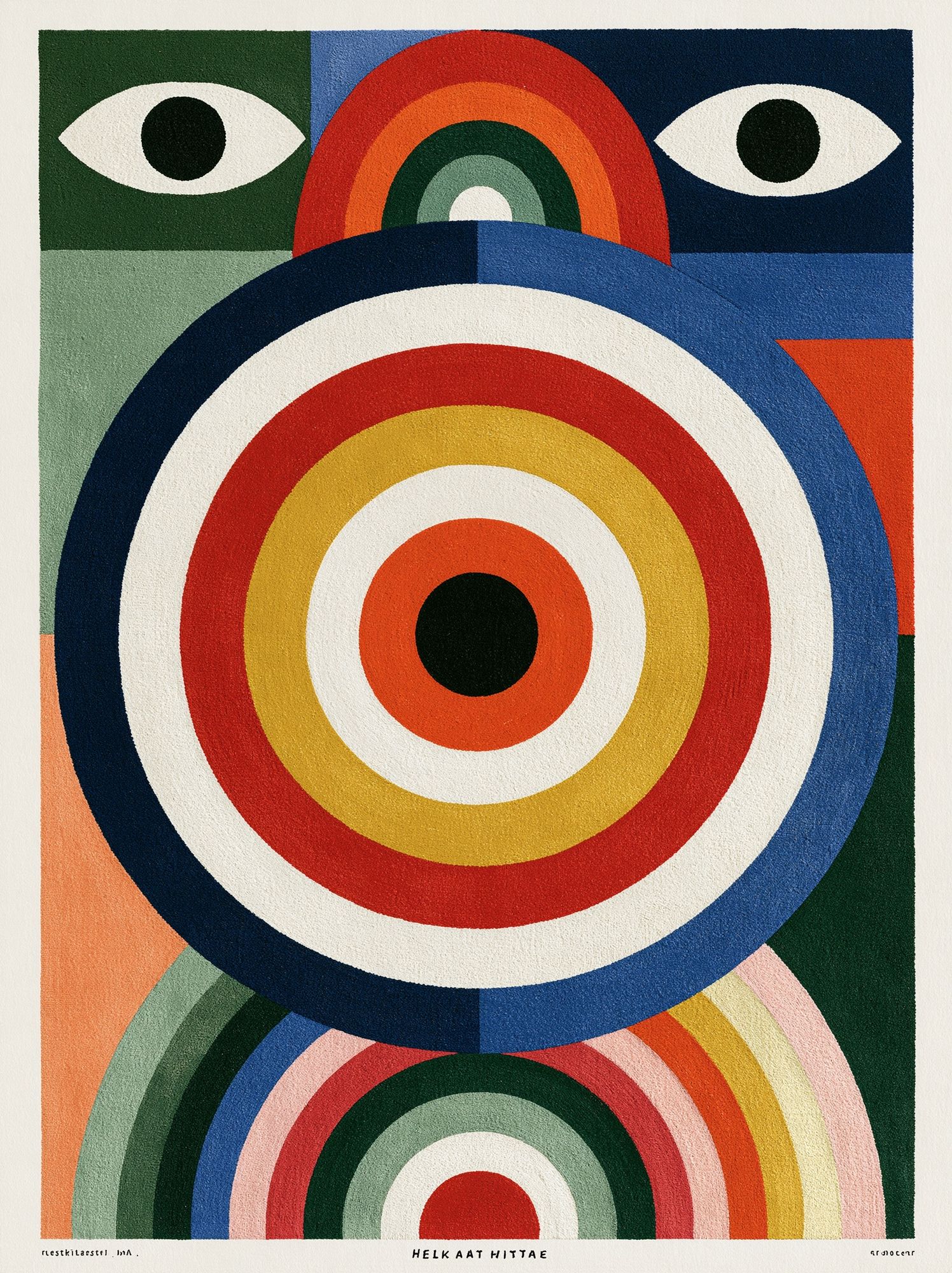Geometric Rainbow Eyes Poster. poster detail