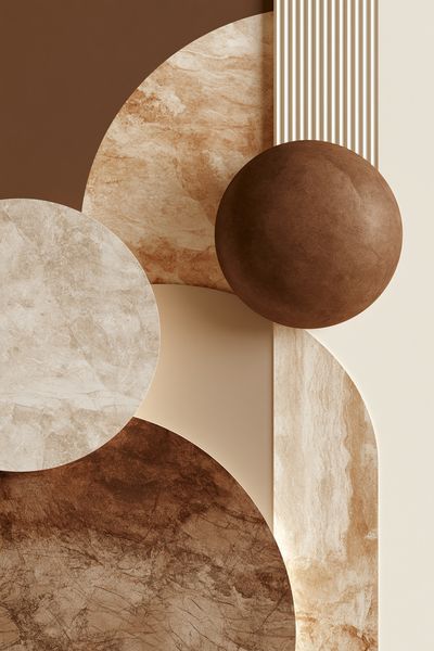 Earth Tone Geometric Abstract Poster.