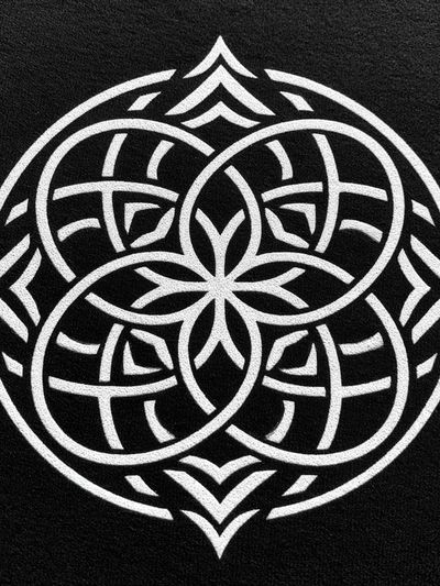 Celtic Knot Mandala Black-White Poster. poster