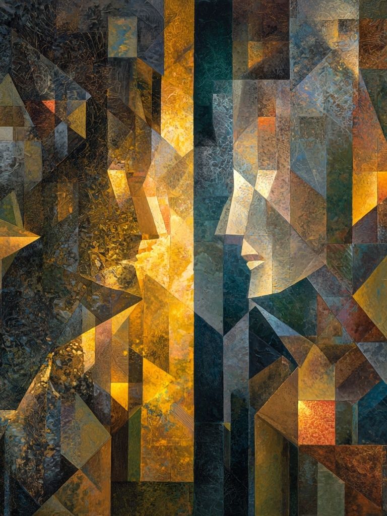 Geometric Light Abstract Poster. poster detail