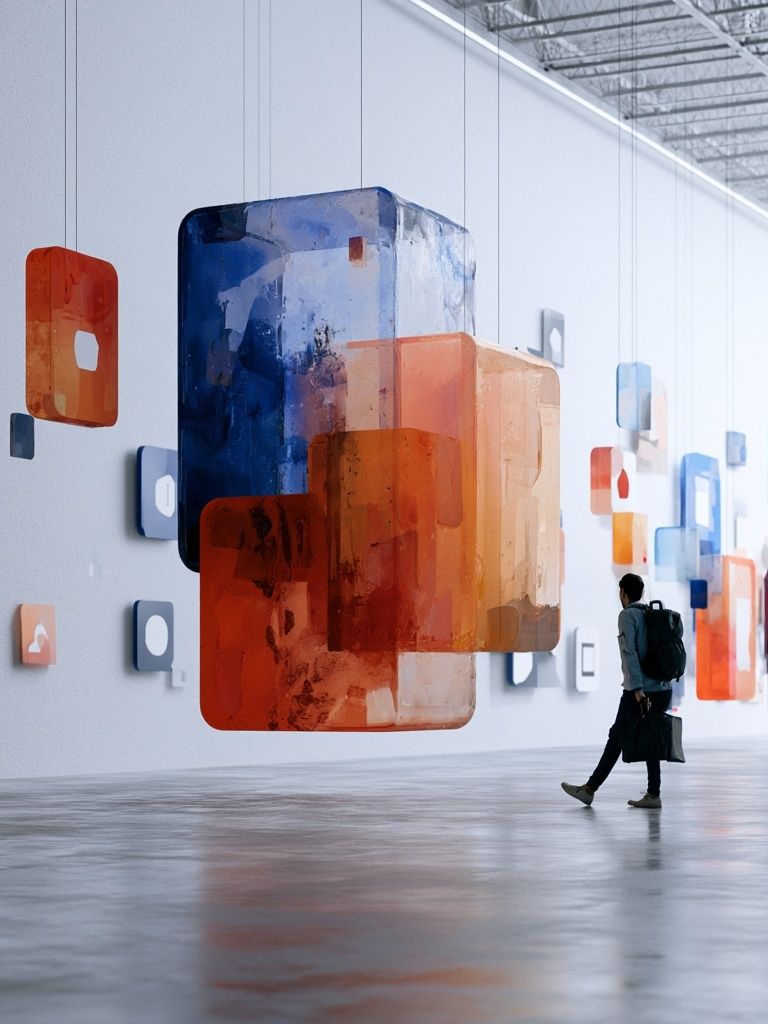 Floating Gallery Abstract Poster. poster detail