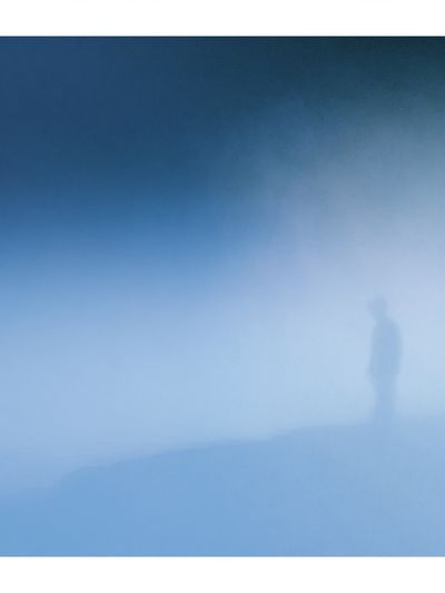 Misty Blue Gradient Abstract Poster.