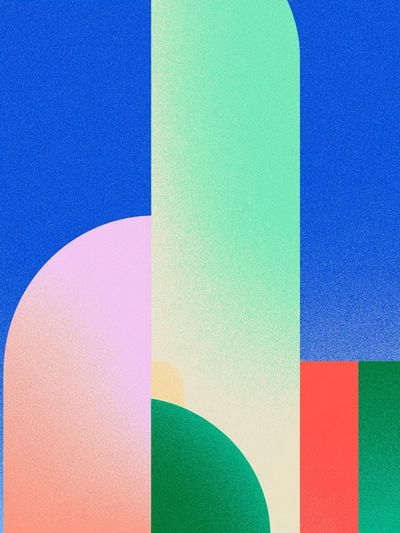 Geometric Color Blocks Poster. poster