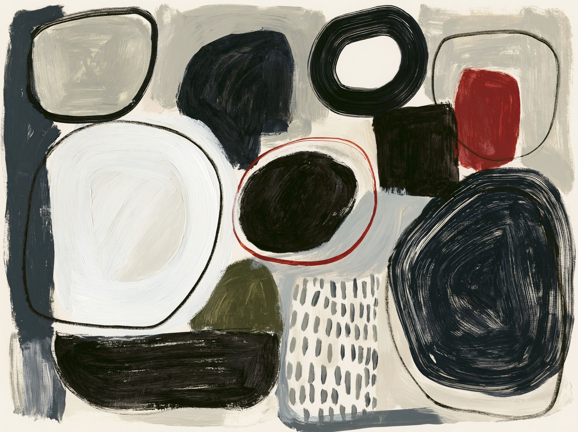 Modern Abstract Shapes Poster. poster — abstract art