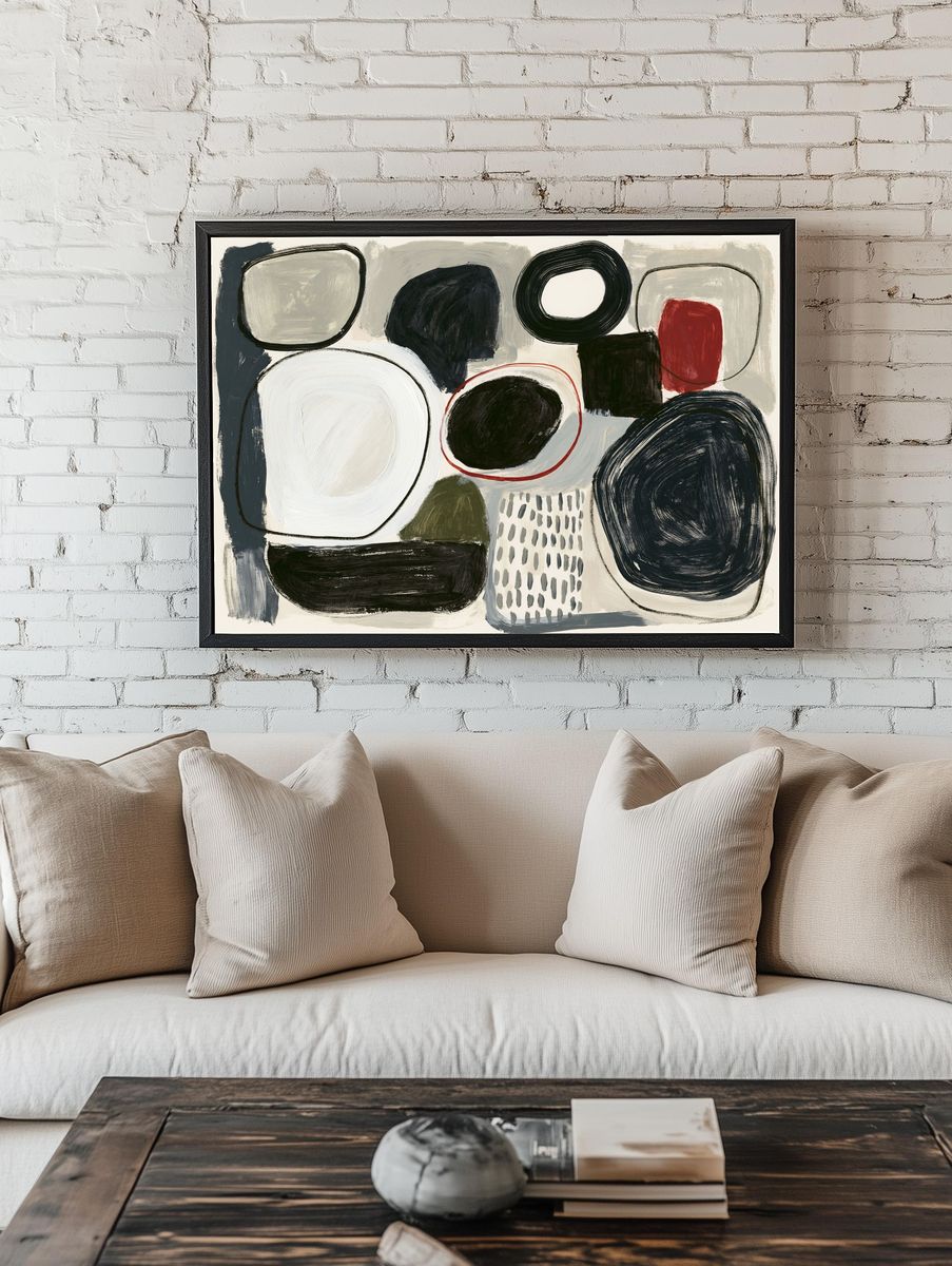 Modern Abstract Shapes Poster. room preview