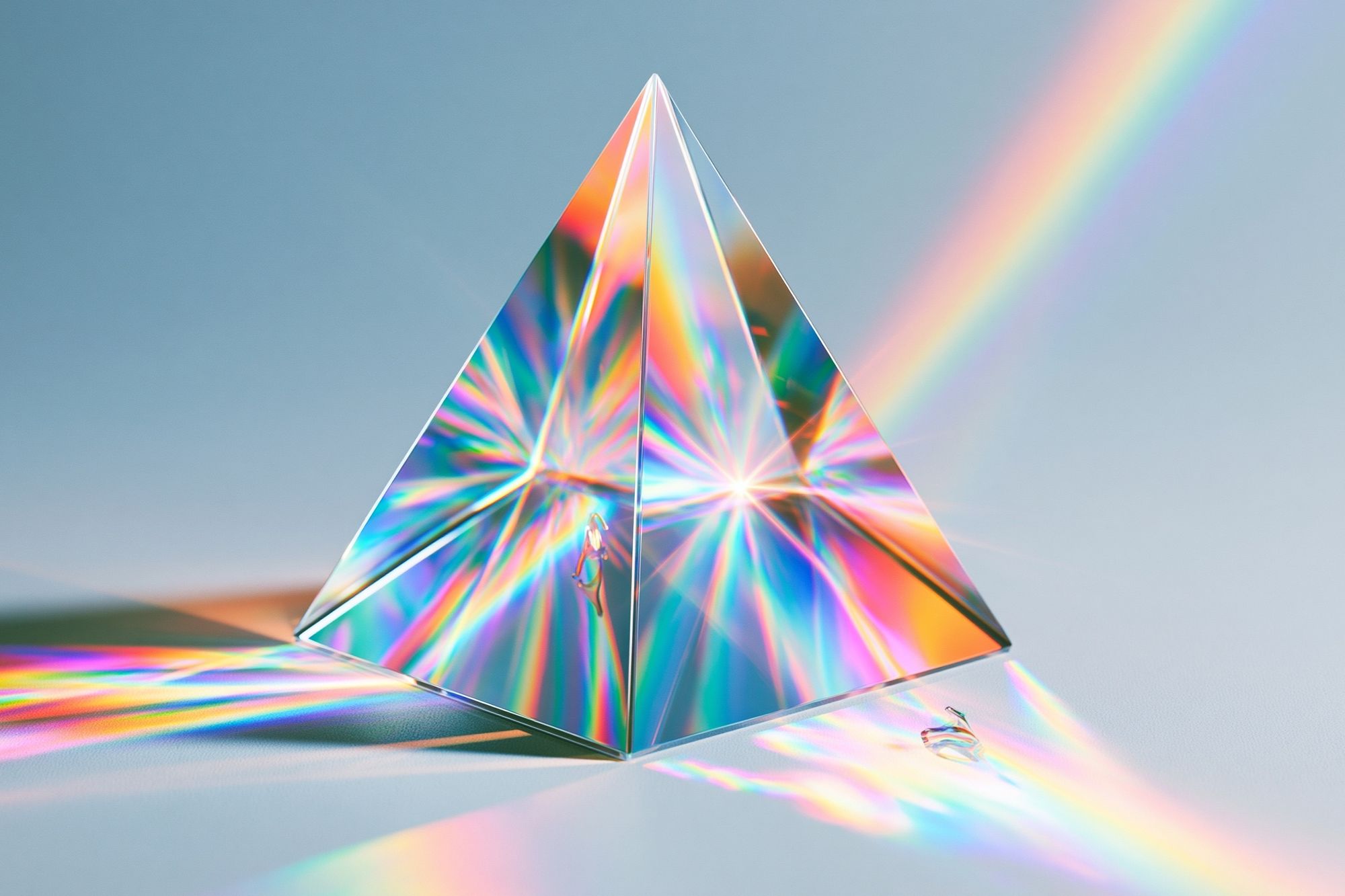 Prismatic Pyramid Abstract Poster. poster — abstract art