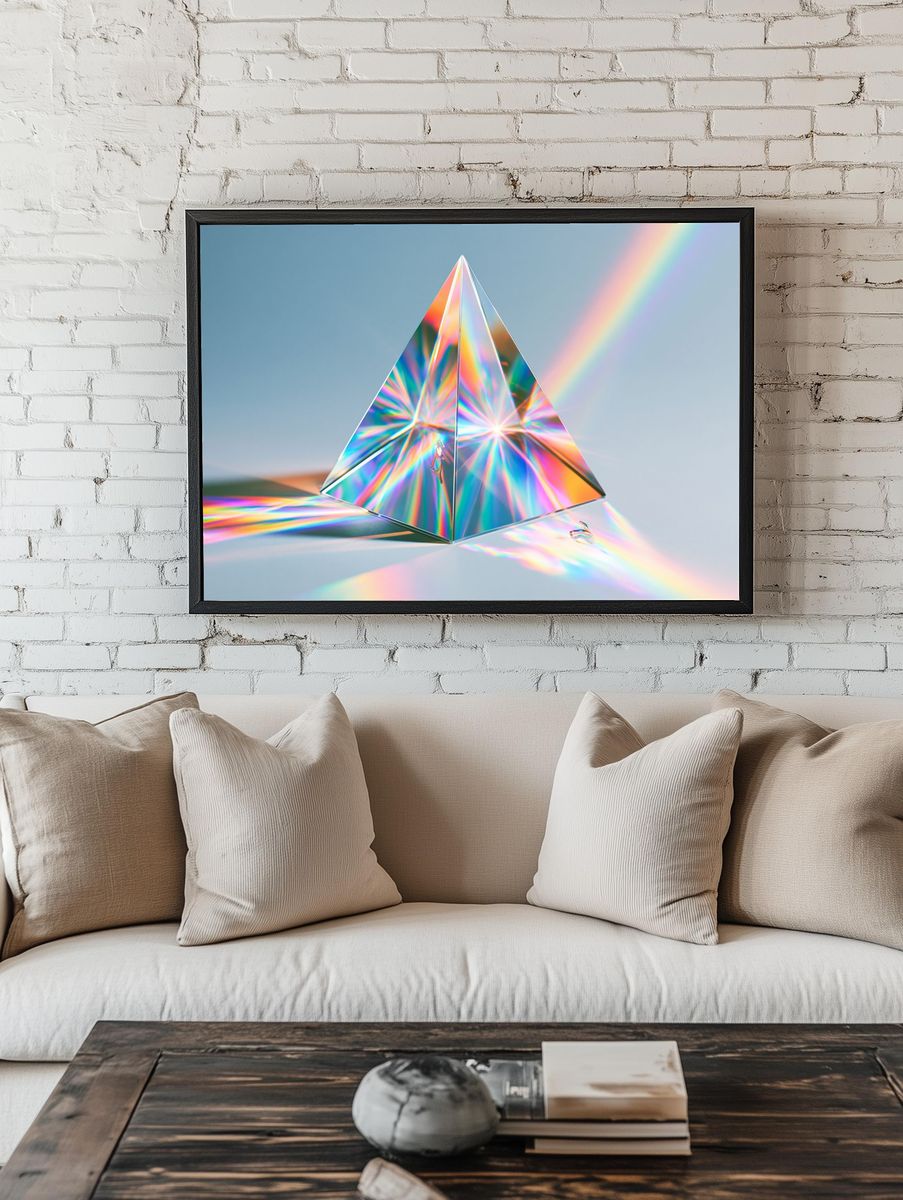Prismatic Pyramid Abstract Poster. room preview