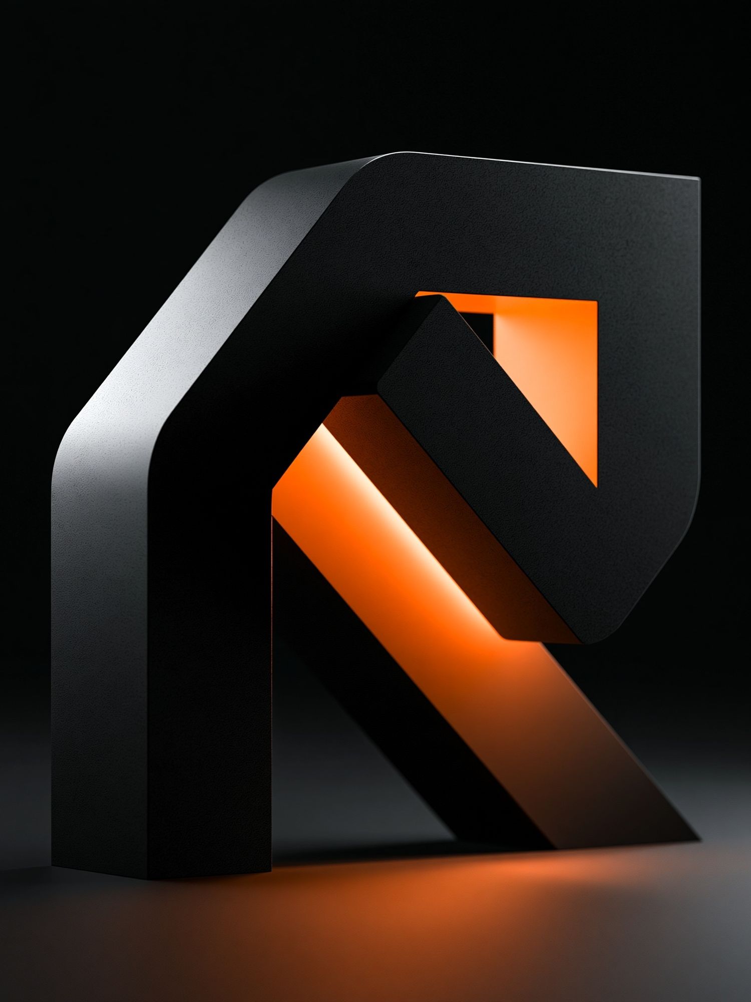 Geometric Orange Black Abstract Poster. poster — abstract art