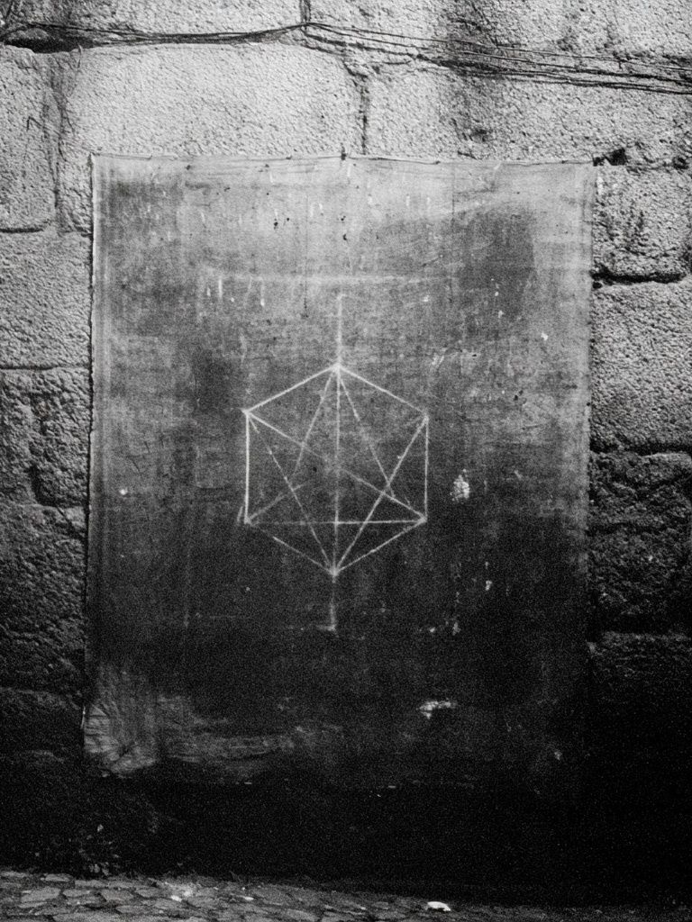 Geometric Chalk Wall Poster. poster — abstract art