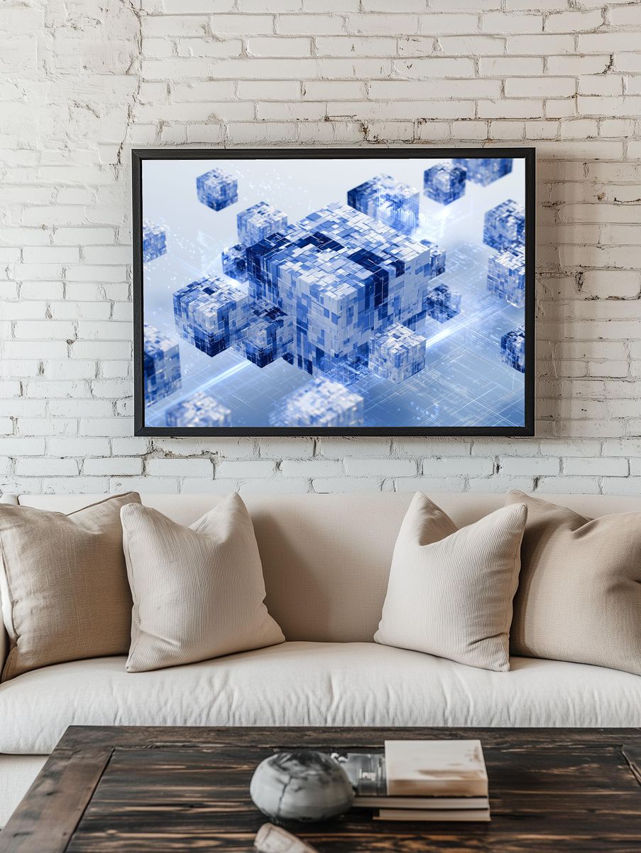 Digital Cube Network Abstract Poster. room preview