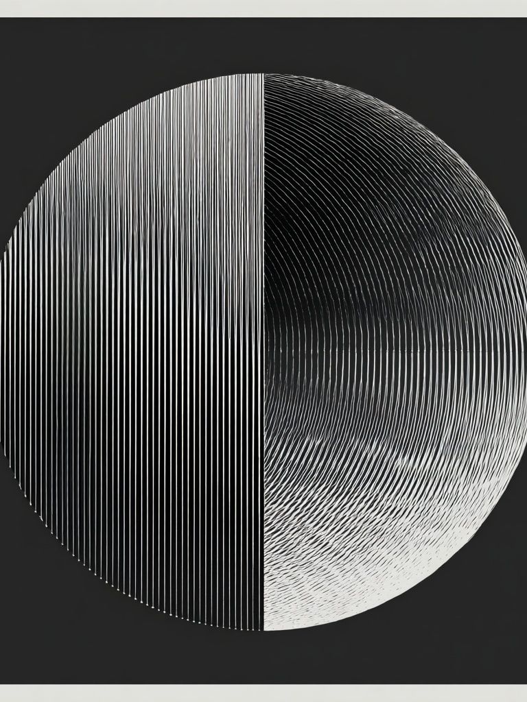 Monochrome Orb Abstract Poster. poster — abstract art