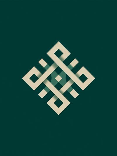 Geometric Knot Abstract Poster. poster