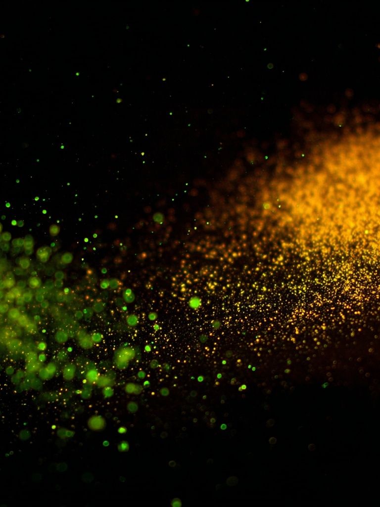 Green and Gold Particle Burst Poster. poster detail