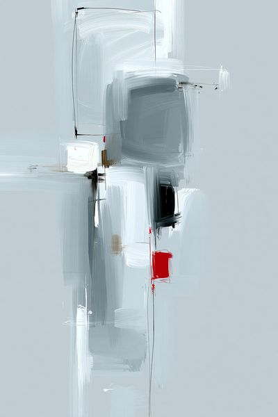 Minimalist Abstract Brushwork Poster.