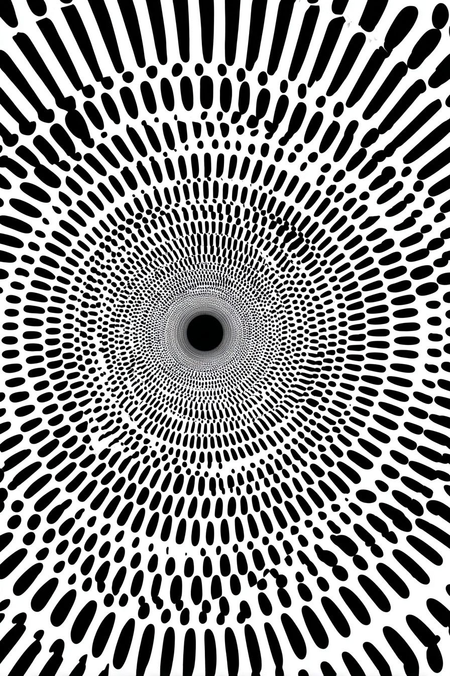 Concentric Dot Tunnel Abstract Poster. poster detail