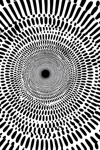 Concentric Dot Tunnel Abstract Poster. poster