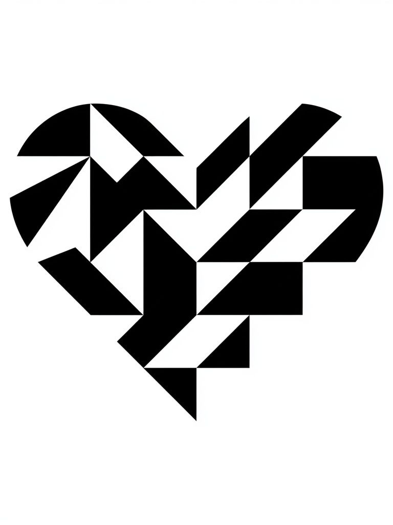Geometric Heart Abstract Poster. poster — abstract art