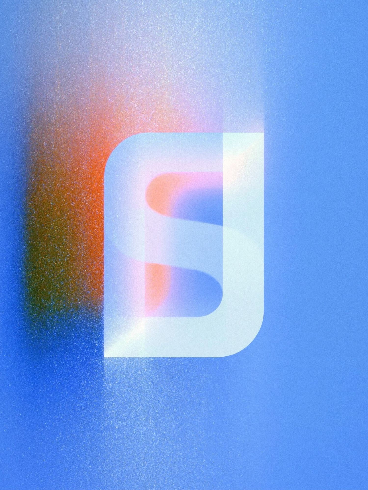 Blue Glow Abstract Poster. poster detail