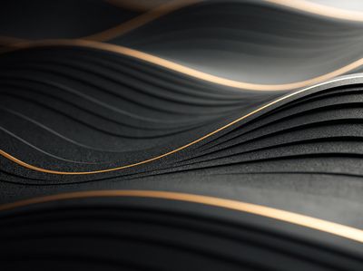 Golden Wave Abstract Poster.