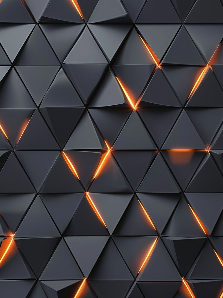 Glowing Triangle Grid Abstract Poster. poster detail