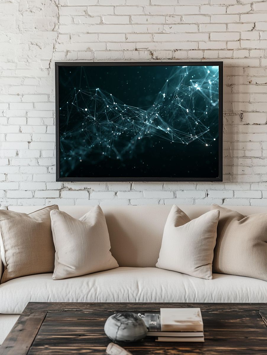 Digital Network Abstract Poster. room preview