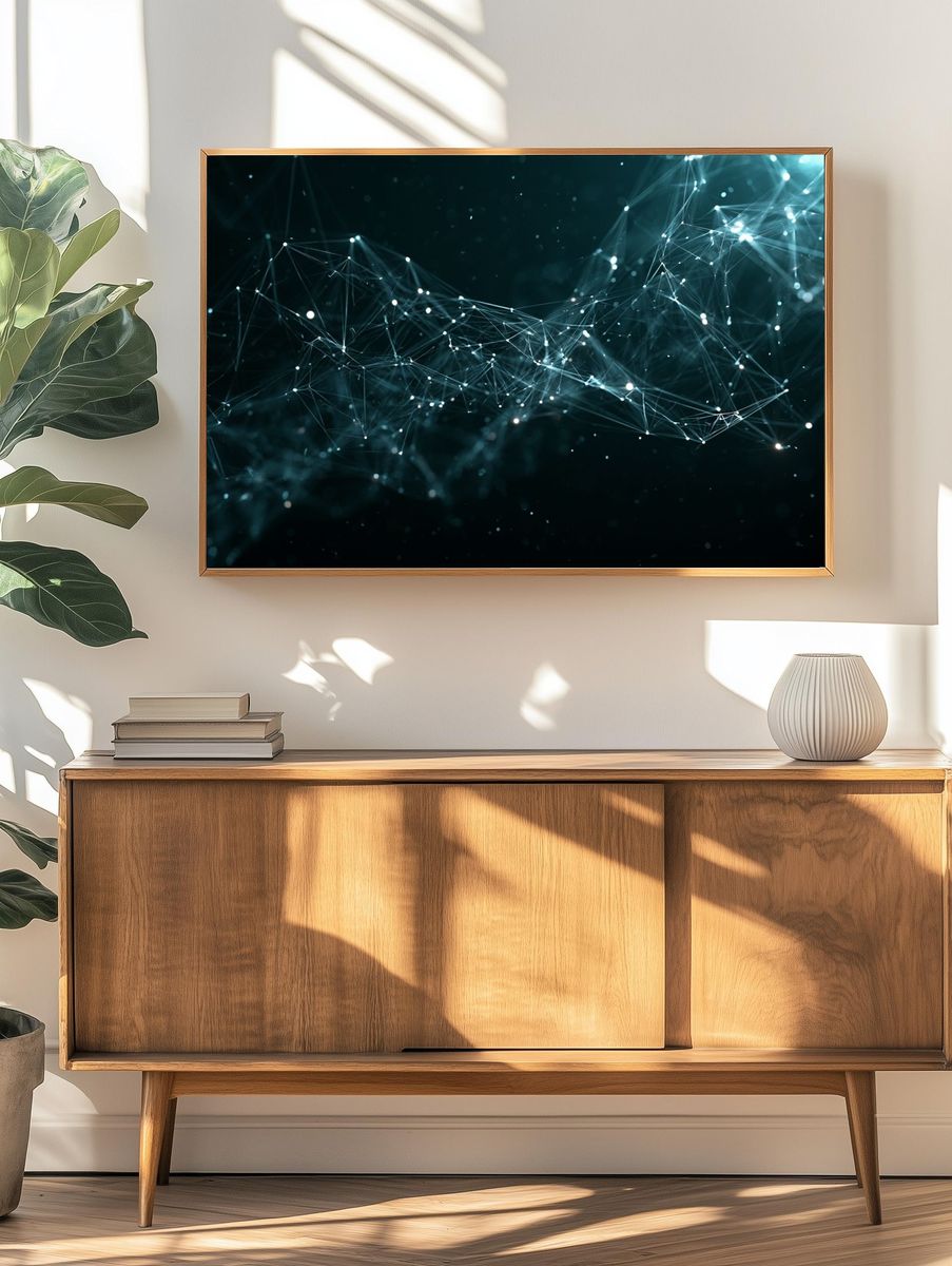 Digital Network Abstract Poster. — room view 3