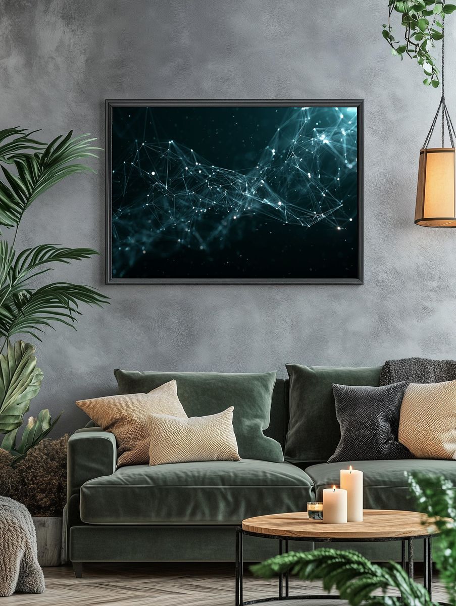 Digital Network Abstract Poster. — room view 4