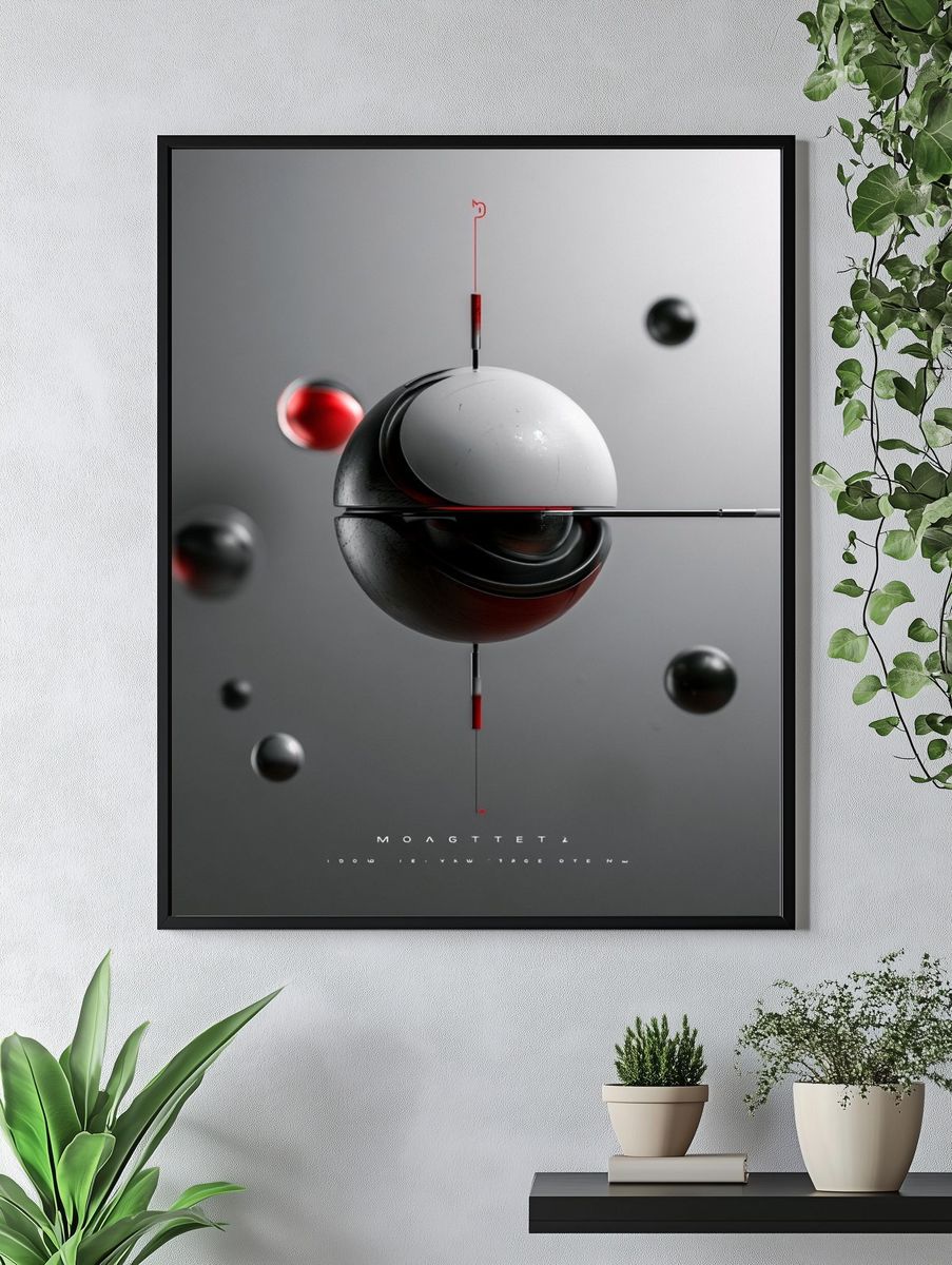 Abstract Orb Geometry Poster. — room view 4
