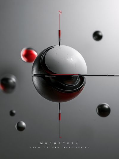 Abstract Orb Geometry Poster.