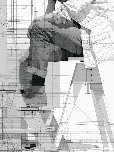 Architectural Figure Study Poster. poster