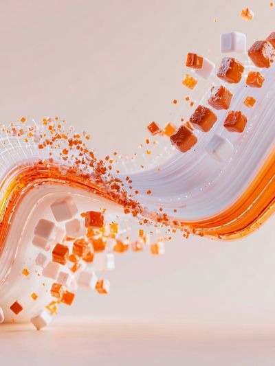 Orange Wave Abstract Poster.