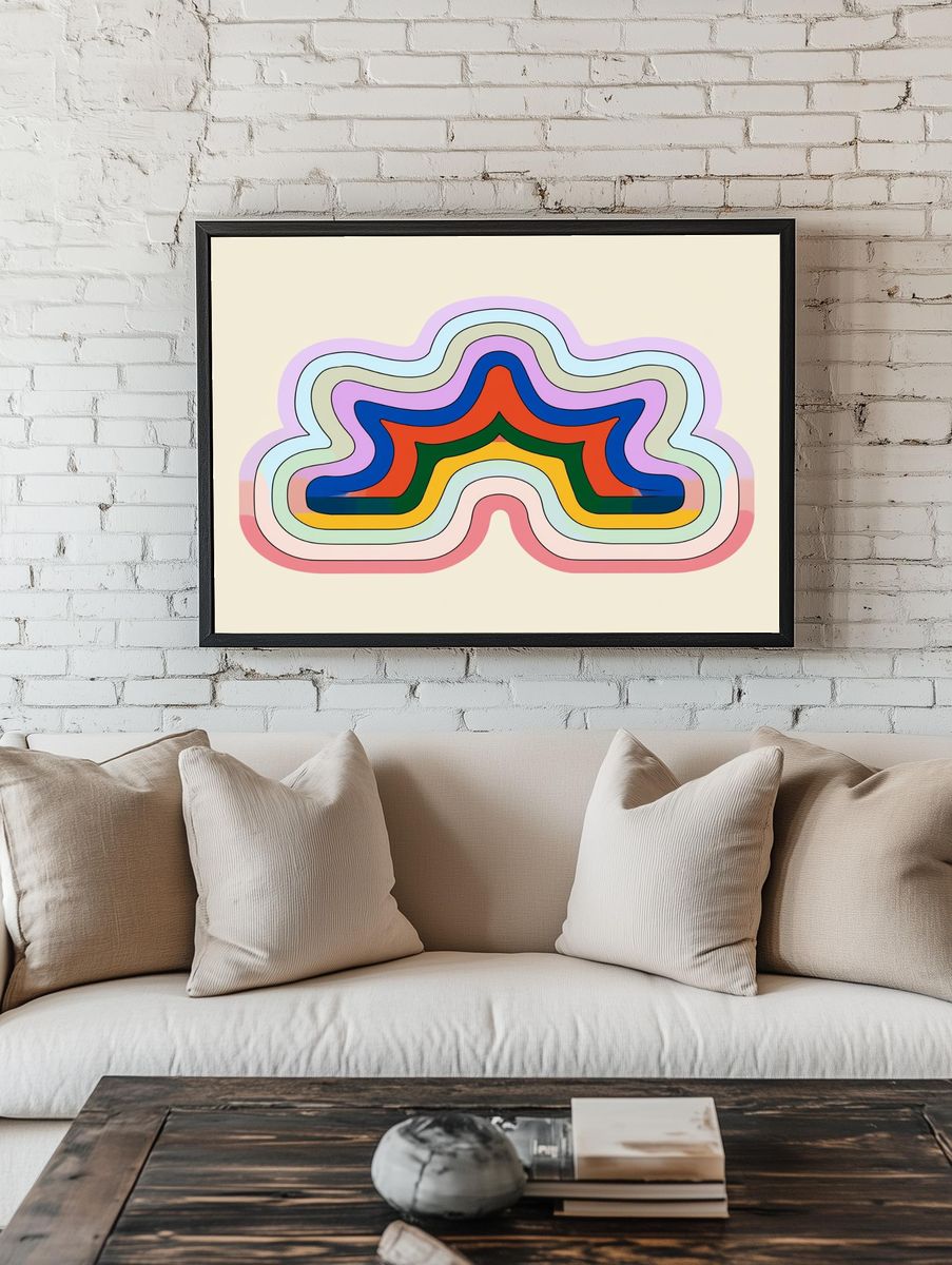Rainbow Arch Abstract Poster. room preview
