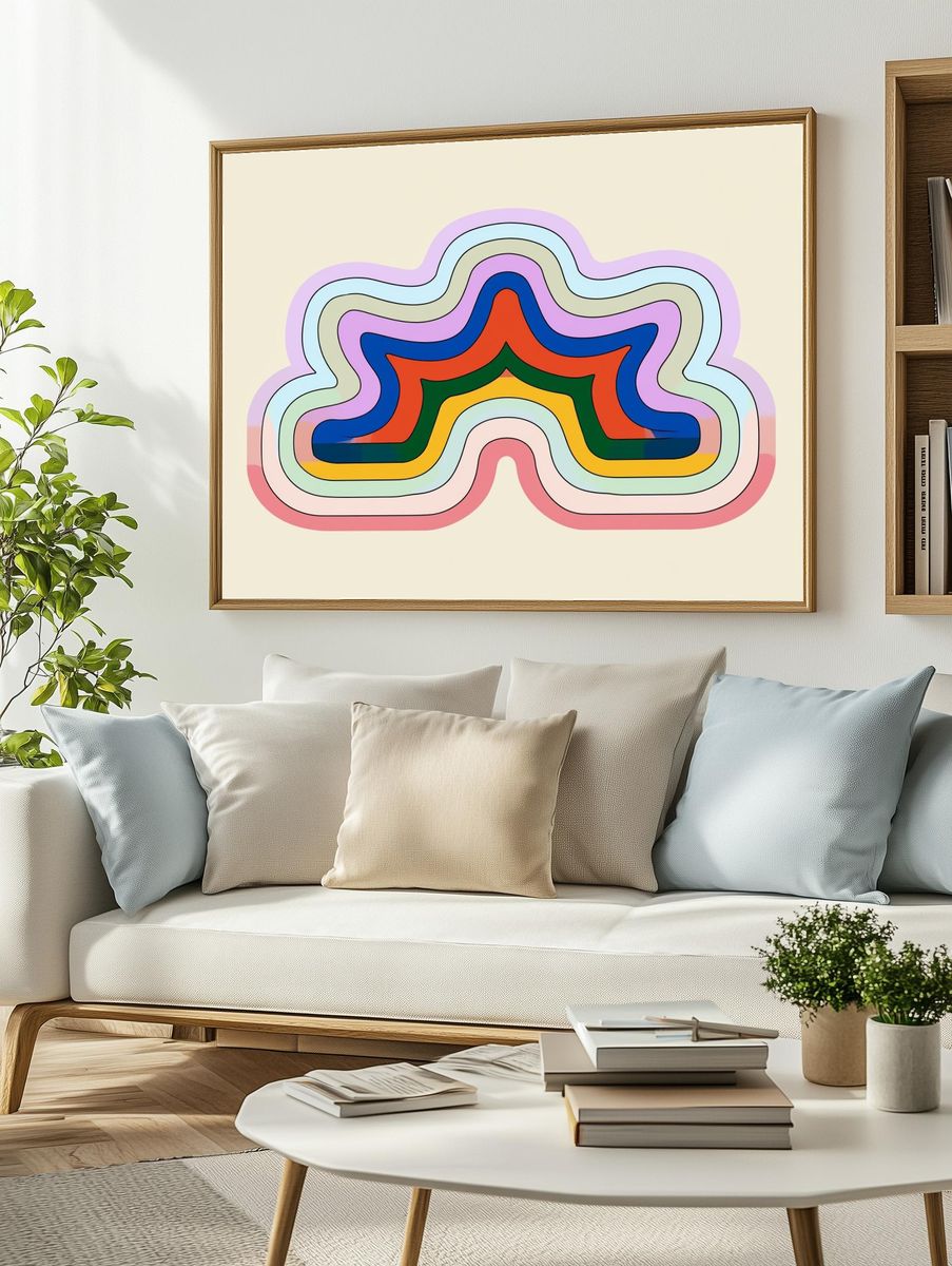 Rainbow Arch Abstract Poster. — room view 2
