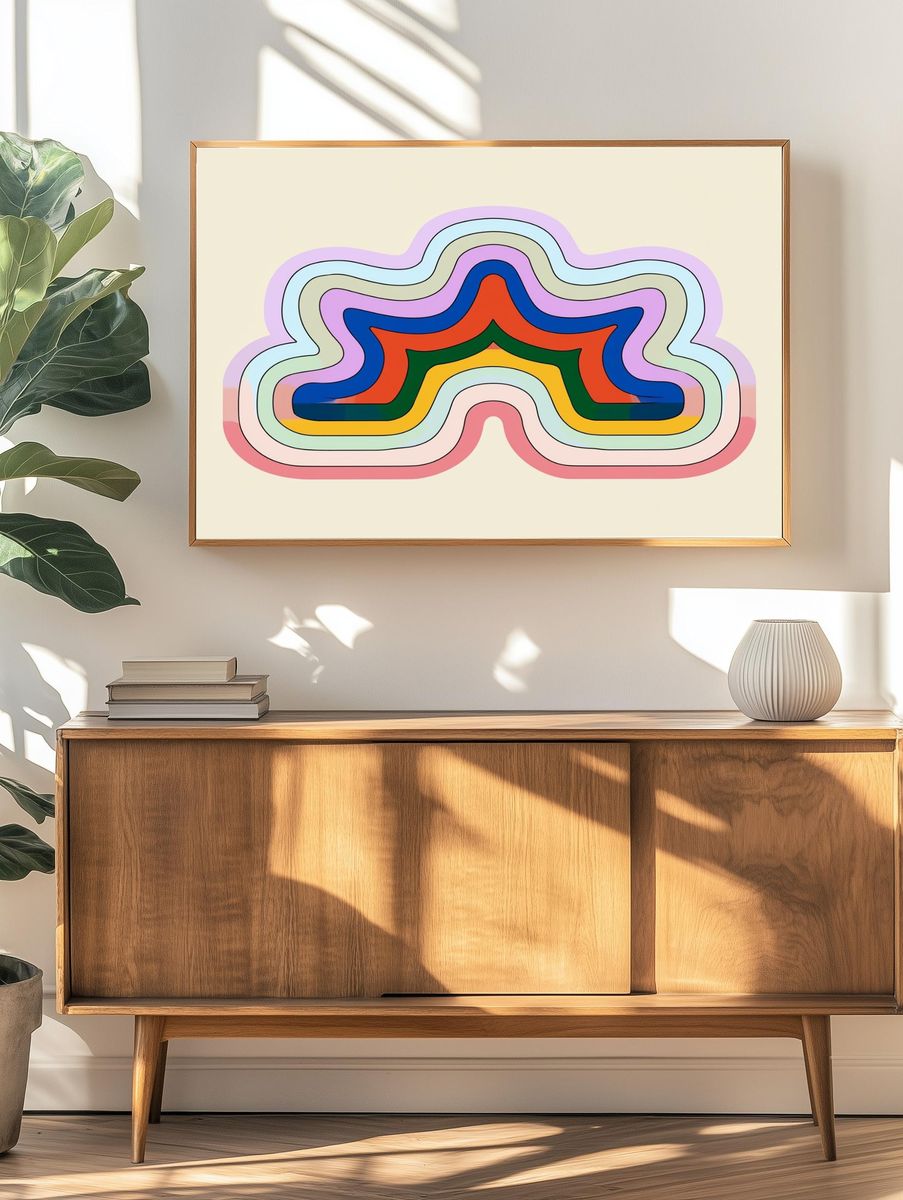 Rainbow Arch Abstract Poster. — room view 3