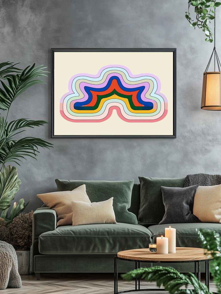 Rainbow Arch Abstract Poster. — room view 4