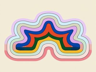 Rainbow Arch Abstract Poster.