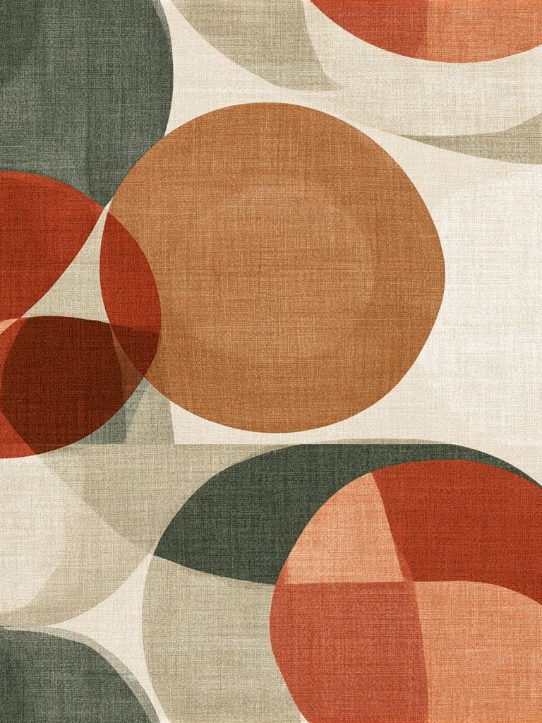 Retro Geometric Circles Poster. poster — abstract art